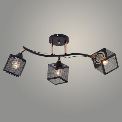 Люстра XA1748B/3 BK+FGD черный/золото 3х60W E27 d630 h300, HN25